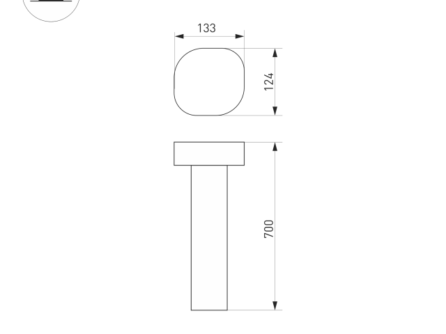Светильник LGD-SWAMP-BOLL-H700-7W Warm3000 (GR, 93 deg, 230V) (Arlight, IP65 Металл, 3 года) фото:3