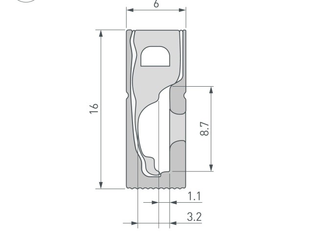 Силиконовый профиль WPH-FLEX-0616-SIDE-S9-5m BLACK (Arlight, Силикон) фото:1
