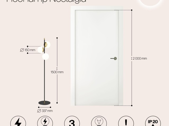 Напольный светильник (торшер) Maytoni MOD048FL-03G фото:21