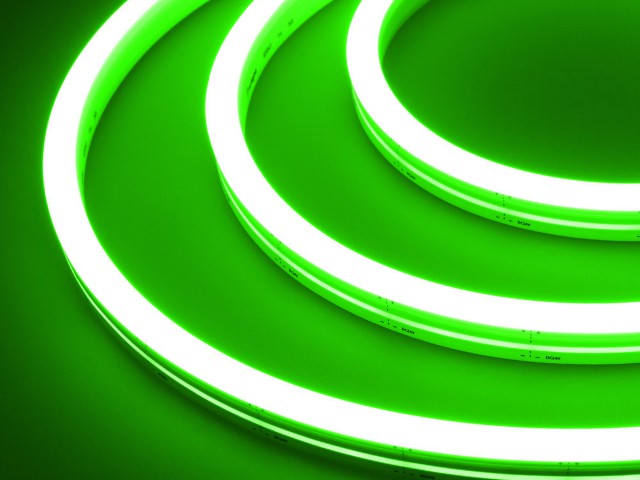 Лента герметичная MOONLIGHT-SIDE-A140-12x17mm 24V Green (8 W/m, IP67, 5m, wire x2) (Arlight, Вывод боковой, 3 года) фото:6