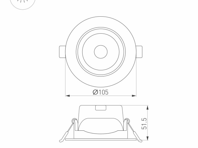 Светильник LTD-POLAR-TURN-R105-10W Warm3000 (WH, 36 deg, 230V) (Arlight, IP20 Пластик, 3 года) фото:2