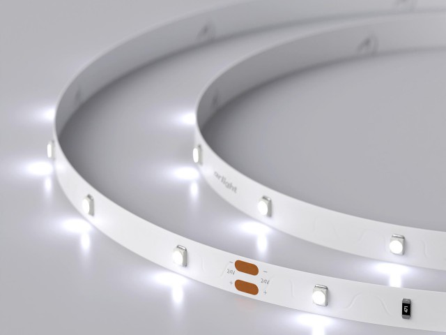 Лента RT 2-5000 24V Cool 8K 0.5x (3528, 150 LED, LUX) (Arlight, 2.9 Вт/м, IP20) фото:4