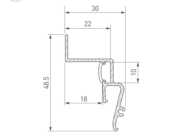 Профиль STRETCH-SHADOW-2000 WHITE (A2-CONTOUR-PRO) (Arlight, Алюминий) фото:3