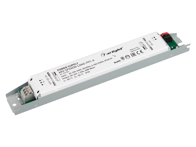 Блок питания ARV-SP24030-LONG-PFC-A (24V, 1.25A, 30W) (Arlight, IP20 Металл, 5 лет) фото:6