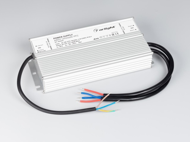 Блок питания ARPV-UH24600-PFC (24V, 25A, 600W) (Arlight, IP67 Металл, 7 лет) фото:2