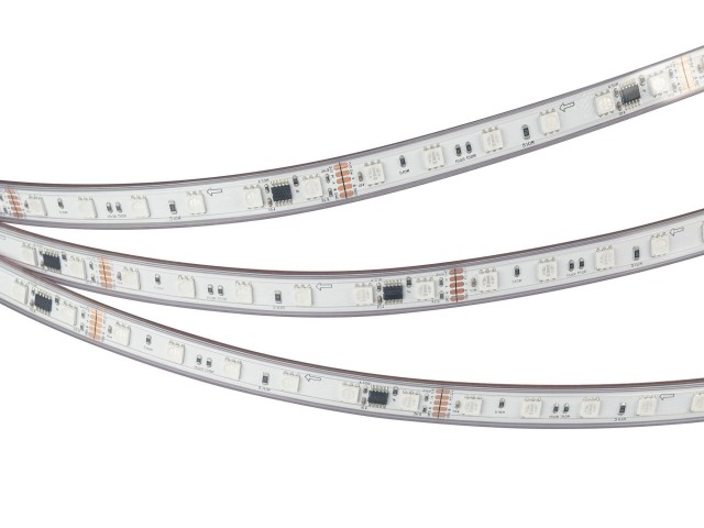Лента герметичная DMX-PS-B60-12mm 24V RGB-PX6 (14 W/m, IP67, 5060, 5m) (Arlight, -) фото:4