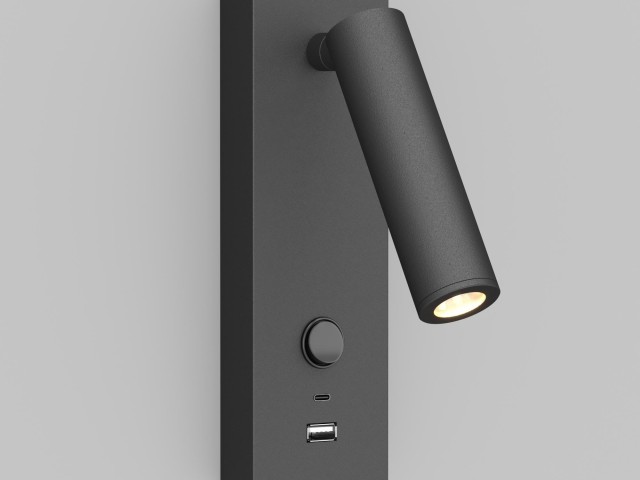 Светильник SP-BED-CHARGE-S60x125-3W Warm3000 (BK, 20 deg, 230V, USB-A, USB-C) (Arlight, IP20 Металл, 3 года) фото:1