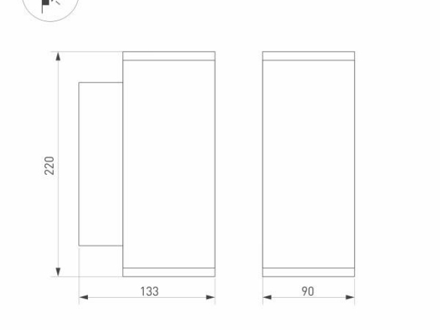 Светильник LGD-FORMA-WALL-TWIN-R90-2x12W Warm3000 (BK, 44 deg, 230V) (Arlight, IP54 Металл, 3 года) фото:2