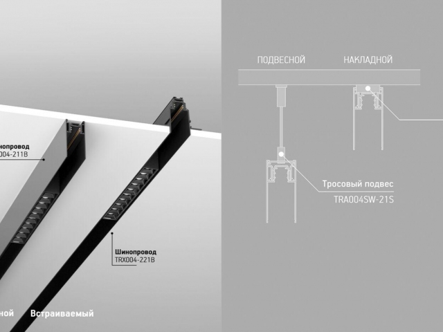 Шинопровод встраиваемый Technical TRX004-222B фото:9