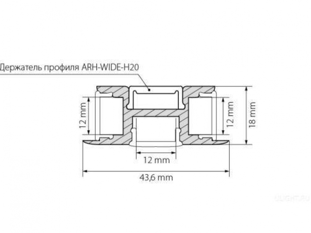 Профиль ARH-TRI-D-2000 ANOD (Arlight, Алюминий) фото:6