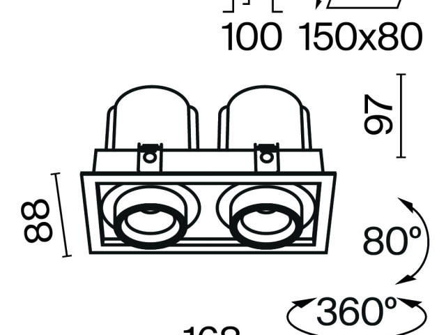 Встраиваемый светильник Technical DL095-02-10W3K-W фото:7