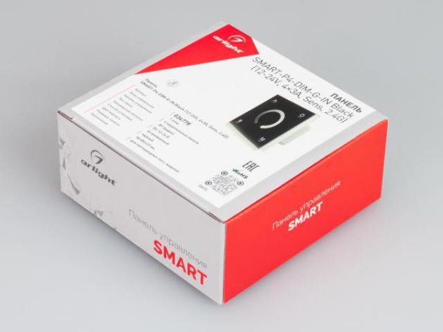 Панель SMART-P4-DIM-G-IN Black (12-24V, 4x3A, Sens, 2.4G) (Arlight, IP20 Пластик, 5 лет) фото:7