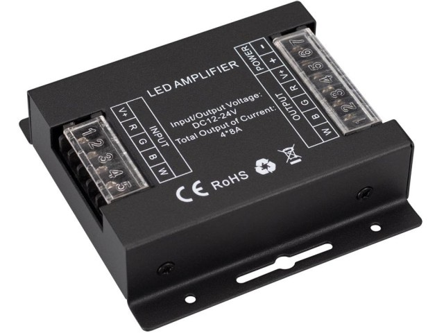 Усилитель ARL-5022-RGBW (12-24V, 4x8A, 384-768W) (Arlight, IP20 Металл, 3 года) фото:6
