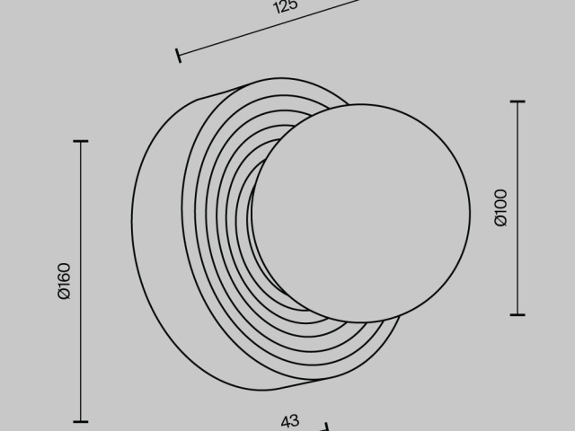 Настенный светильник (бра) Maytoni MOD403WL-01BG1 фото:3