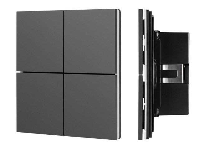 INTELLIGENT ARLIGHT Кнопочная панель KNX-304-23-IN Black (BUS, Frameless) (IARL, IP20 Металл, 2 года) фото:2