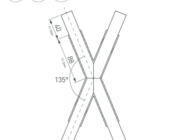 Крестовина PLS-LOCK-H25-Х135 (с экраном MAT-L) (Arlight, Металл) фото:6