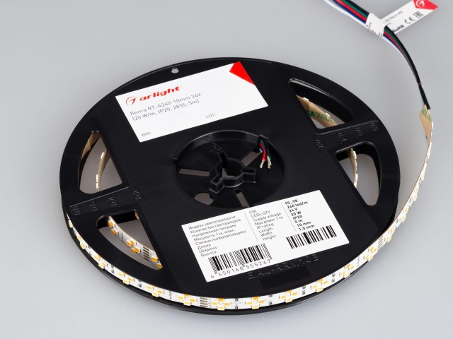Лента RT-A240-10mm 24V Warm-MIX (20 W/m, IP20, 2835, 5m) (Arlight, Изменяемая ЦТ) фото:4