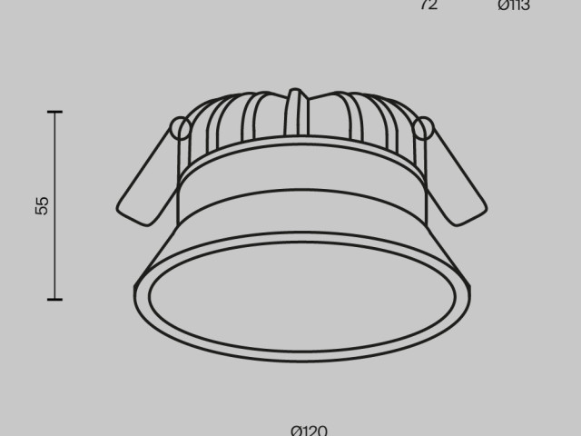 Встраиваемый светильник Technical DL055-12W3-4-6K-B фото:8