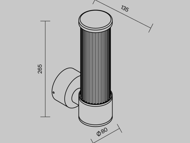 Уличный настенный светильник Outdoor O593WL-L8B3K фото:1