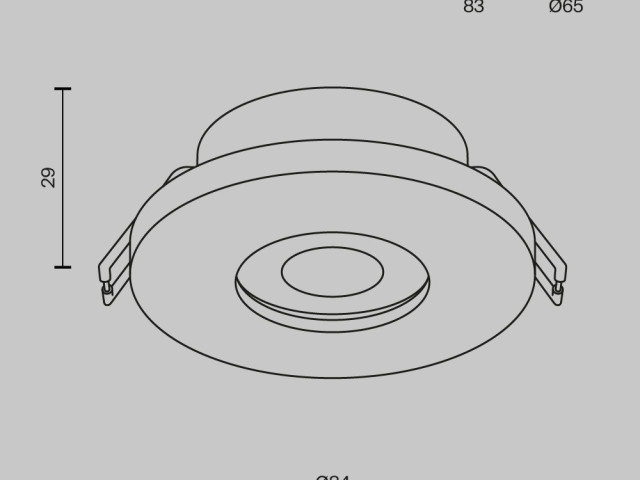 Встраиваемый светильник Technical DL083-01-GU10-RD-S фото:1