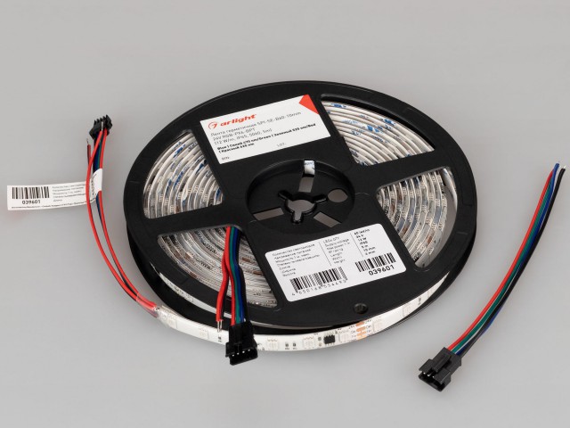 Лента герметичная SPI-SE-B60-10mm 24V RGB-PX6-BPT (12 W/m, IP65, 5060, 5m) (Arlight, бегущий огонь) фото:6