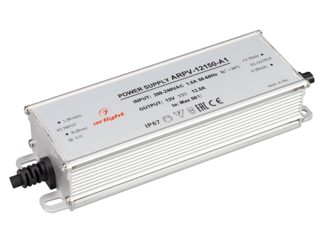 Блок питания ARPV-12150-A1 (12V, 12.5A, 150W) (Arlight, IP67 Металл, 3 года) фото:9