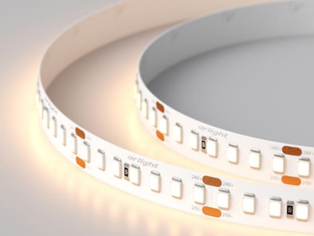 Лента RT 2-5000 24V Warm2700 3x (2835, 840 LED, LUX) (Arlight, 17 Вт/м, IP20) фото:7