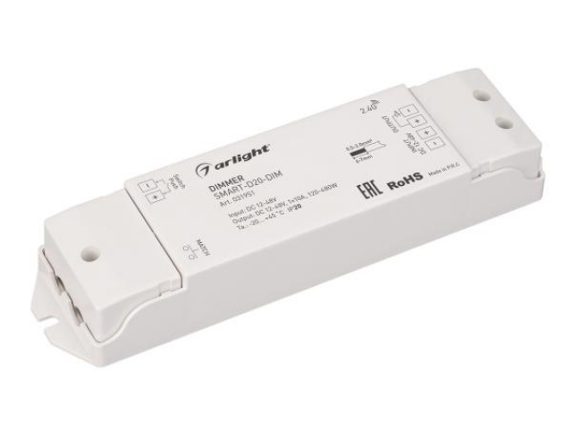 Диммер SMART-D20-DIM (12-48V, 1x10A, 2.4G) (Arlight, IP20 Пластик, 5 лет) фото:3