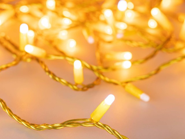 Светодиодная гирлянда ARD-STRING-CLASSIC-10000-YELLOW-100LED-MILK-FLASH Yellow (230V, 7W) (Ardecoled, IP65) фото:1