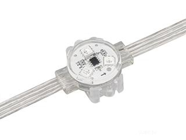 Модуль управляемый VISOR-SPI-5060-3-12V RGB 120deg (D30x16mm, 0.75W, IP68) (Arlight, Пластик, 3 года) фото:1