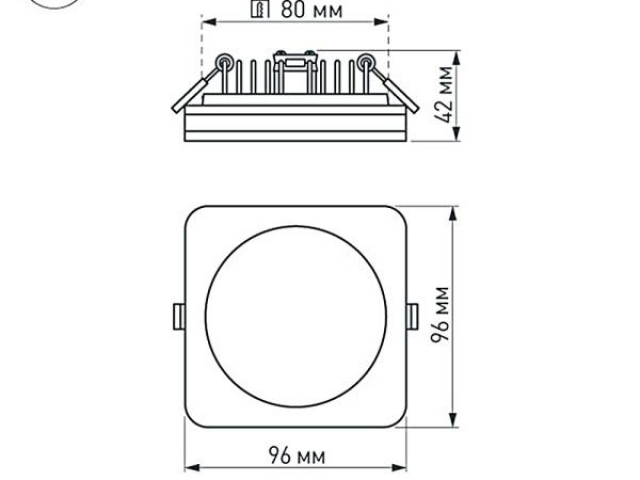 Светодиодная панель LTD-96x96SOL-BK-10W Day White (Arlight, IP44 Пластик, 3 года) фото:1