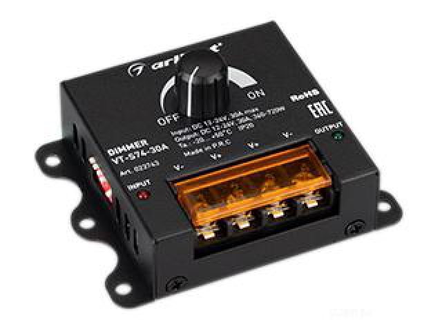 Диммер VT-S74-30A (12-24V) (Arlight, IP20 Металл, 1 год) фото:2