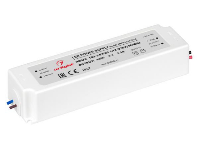 Блок питания ARPV-LV48100-A (48V, 2.1A, 100W) (Arlight, IP67 Пластик, 3 года) фото:2