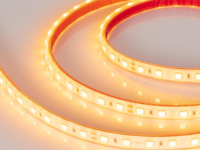 Лента RTW 2-5000PGS 24V Yellow 2x (5060, 300 LED, LUX) (Arlight, 14.4 Вт/м, IP67) фото:8