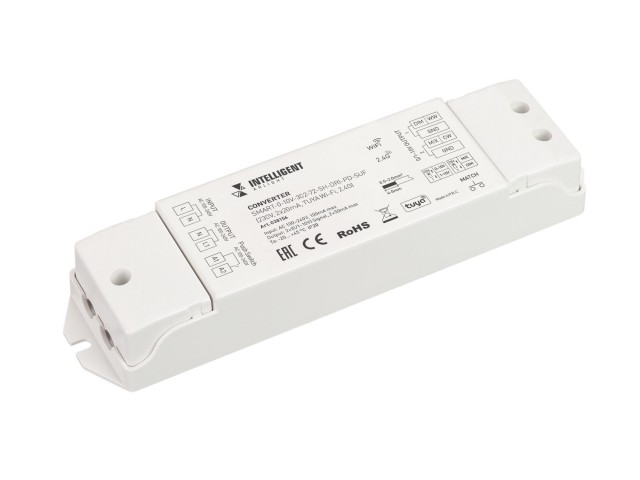INTELLIGENT ARLIGHT Конвертер SMART-0-10V-302-72-SH-DRI-PD-SUF (230V, 2x20mA, TUYA Wi-Fi, 2.4G) (IARL, IP20 Пластик, 5 лет) фото:1