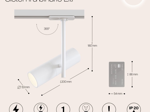 Трековый светильник Technical TR005-1-GU10-W фото:17