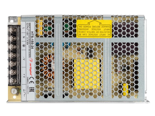 Блок питания HTS-150-24 (24V, 6.2A, 150W) (Arlight, IP20 Сетка, 3 года) фото:3