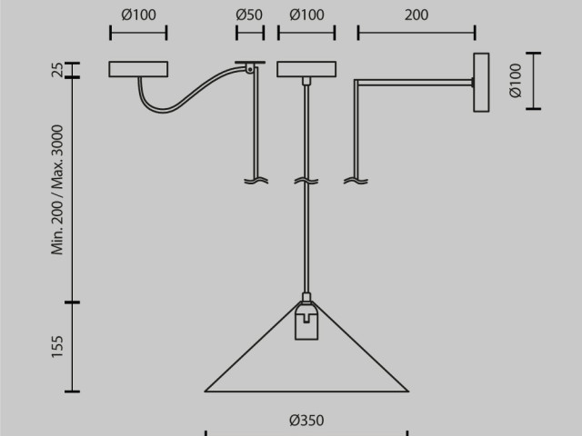 Подвесной светильник Maytoni MOD167PL-01GR фото:17