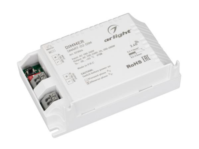 Диммер SMART-D2-DIM-SUF (230V, 2A, TRIAC, 2.4G) (Arlight, IP20 Пластик, 5 лет) фото:4