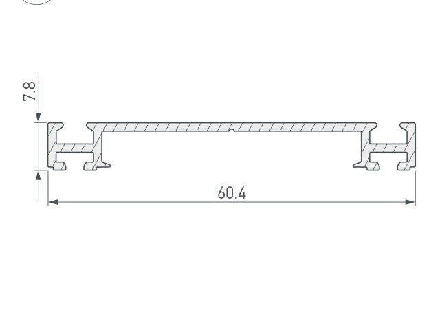 Профиль-держатель PHS-3X-BASE-H7.8-2000 ANOD (Arlight, Алюминий) фото:4