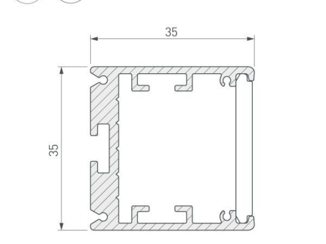 Профиль SL-ARC-3535-D1500-W90 WHITE (1180мм, дуга 1 из 4) (Arlight, Алюминий) фото:3