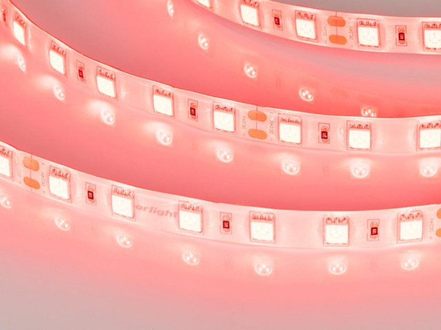 Лента RTW 2-5000SE 24V Red 2x (5060, 300 LED, LUX) (Arlight, 14.4 Вт/м, IP65) фото:13