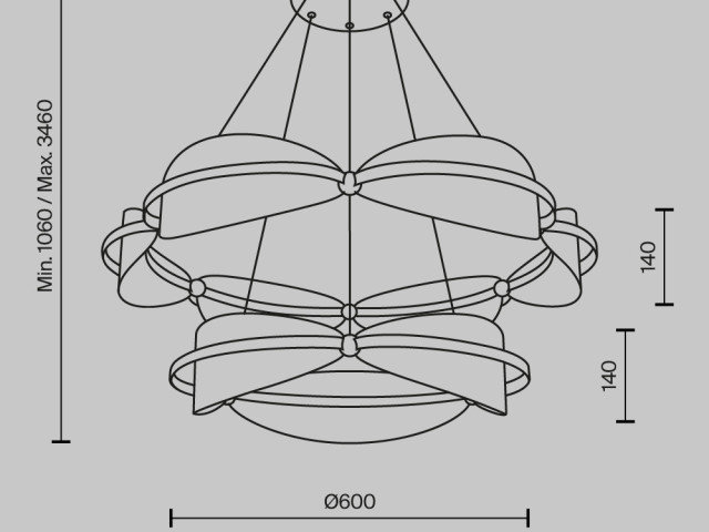 Подвесной светильник Maytoni MOD281PL-L80BS3K фото:1