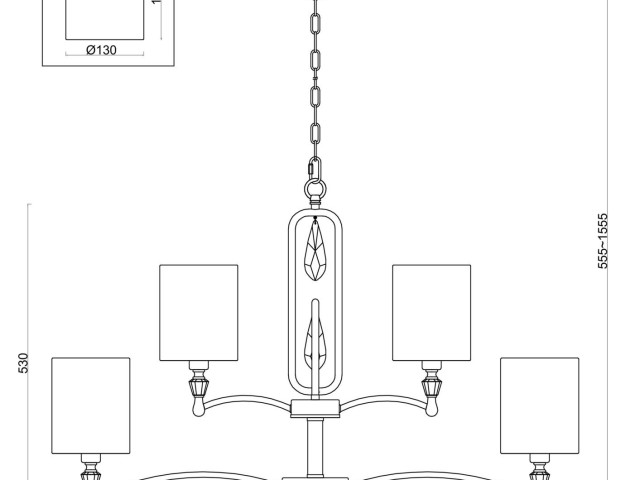 Подвесной светильник Freya FR1007PL-12BS фото:2