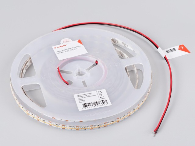 Лента MICROLED-M420-8mm 24V Warm3000 (9.6 W/m, IP20, 2216, 5m) (Arlight, -) фото:4