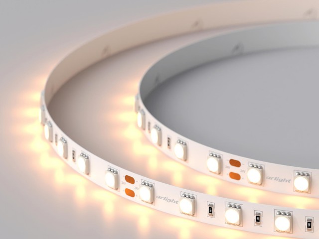 Лента RT 2-5000 24V Warm2400 2x (5060, 300 LED, LUX) (Arlight, 14.4 Вт/м, IP20) фото:9