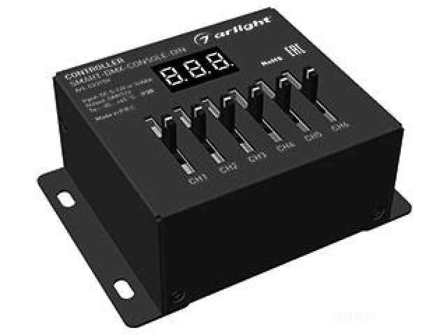 Контроллер SMART-DMX-CONSOLE-DIN (5-12V, 6CH, XLR3) (Arlight, IP20 Металл, 5 лет) фото:1