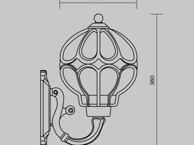 Уличный настенный светильник Outdoor O024WL-01G фото:5