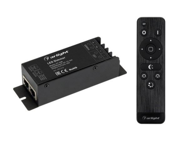 Диммер VT-S08-1x25A (12-24V, ПДУ Стик 12кн, RF) (Arlight, IP20 Металл, 3 года) фото:4