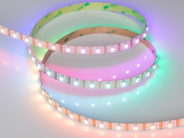 Лента SPI-B60-10mm 5V RGB-PX1-BPT (12 W/m, IP20, 5060, 5m) (Arlight, бегущий огонь) фото:6